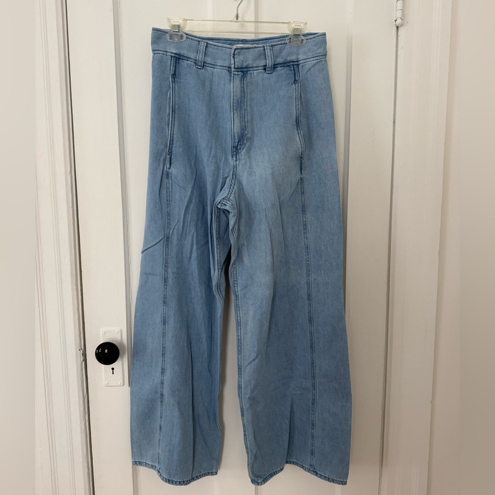 COS Light Blue Wide Leg Jeans - Size 6 - Picture 2 of 7